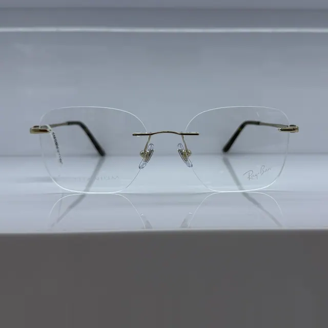 Ray-Ban Rimless Eyeglasses, Silver, Unisex Eyeglasses by Ray-Ban