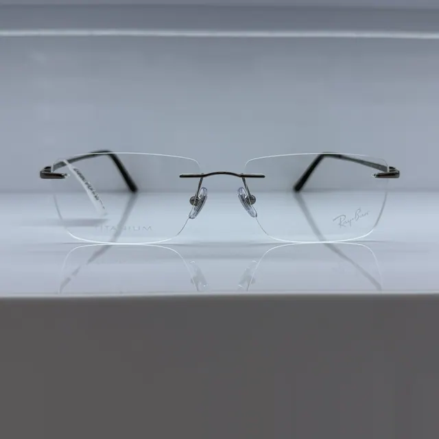Ray-Ban Rimless Eyeglasses, Gunmetal, Unisex Eyeglasses by Ray-Ban