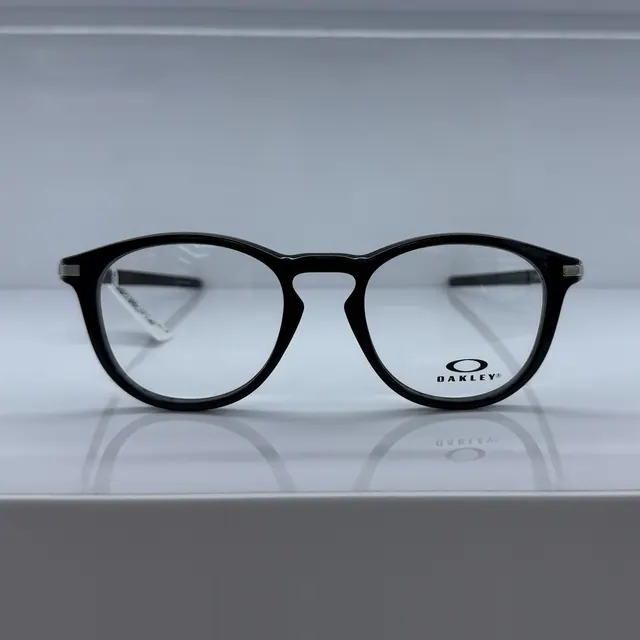 Oakley Round Acetate Eyeglasses, Black, Unisex Eyeglasses by Oakley