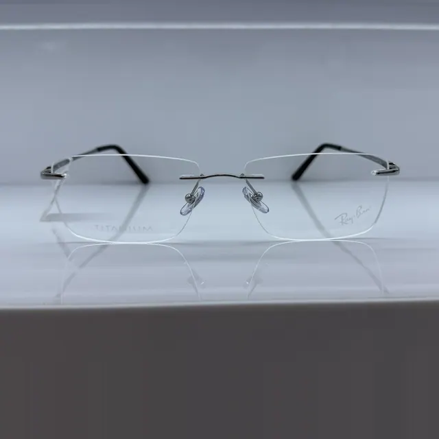 Ray-Ban Rimless Eyeglasses, Silver 2, Unisex Eyeglasses by Ray-Ban