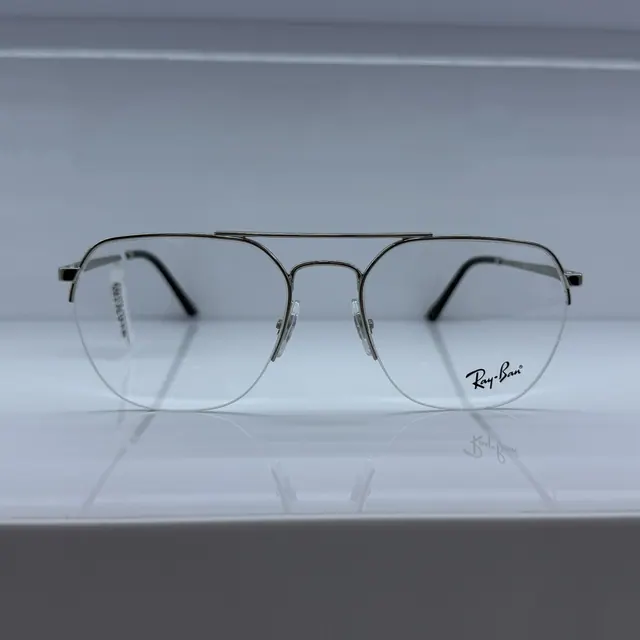 Ray-Ban Double-bridge Navigator Metal Eyeglasses, Gunmetal, Unisex Eyeglasses by Ray-Ban
