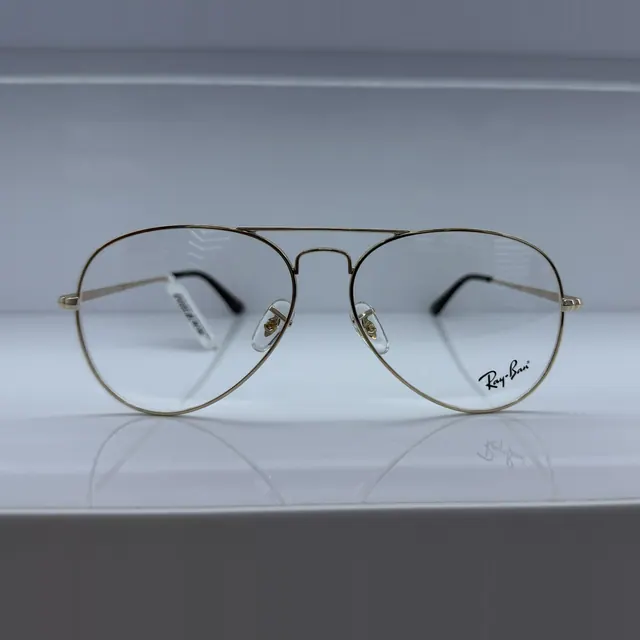Ray-Ban Aviator Metal Eyeglasses, Silver, Unisex Eyeglasses by Ray-Ban