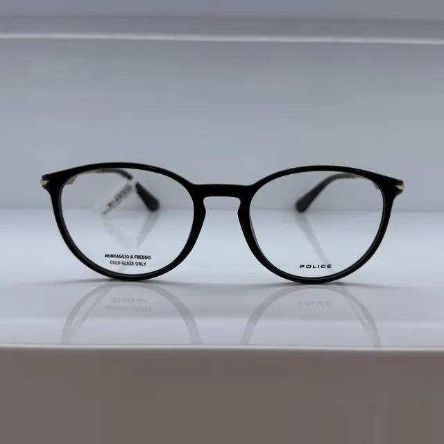 Police Round Acetate Eyeglasses, Black, Unisex Eyeglasses by Police