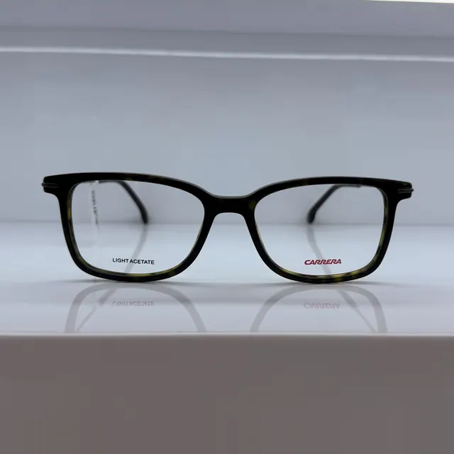 Carrera Rectangular Light Acetate Eyeglasses, Tortoise, Men Eyeglasses by Carrera