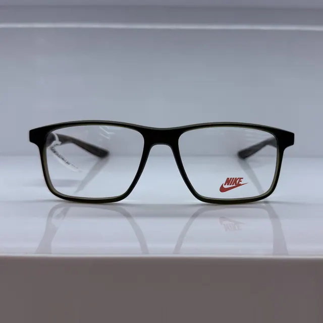Nike Rectangular Acetate Eyeglasses, Black, Men Eyeglasses by Nike