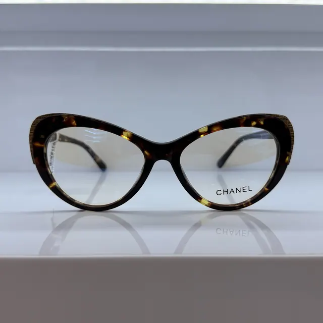 Chanel Cat-eye Acetate Eyeglasses, Tortoise, Women Eyeglasses by Chanel