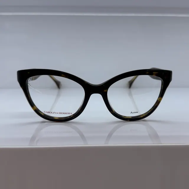 Carolina Herrera Cat-eye Acetate Eyeglasses, Tortoise, Women Eyeglasses by Carolina Herrera