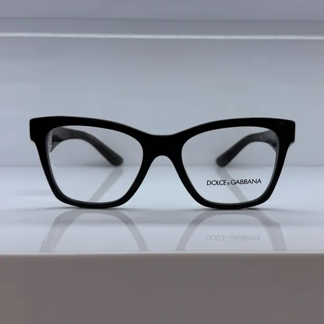 Dolce & Gabbana Square Cat-eye Acetate Eyeglasses, Black, Women Eyeglasses by Dolce & Gabbana