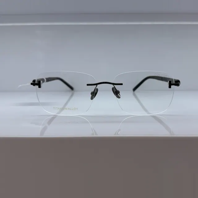 Tom Ford Rimless Eyeglasses, Black, Men Eyeglasses by Tom Ford