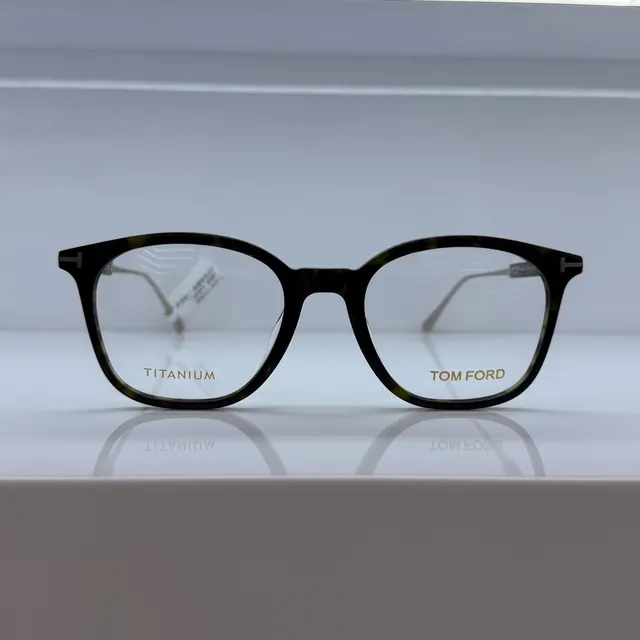 Tom Ford Square Acetate Eyeglasses, Dark Tortoise, Unisex Eyeglasses by Tom Ford
