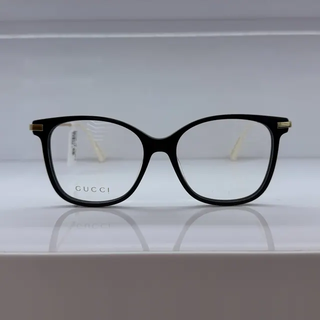 Gucci Square Acetate Eyeglasses, Black, Women Eyeglasses by Gucci