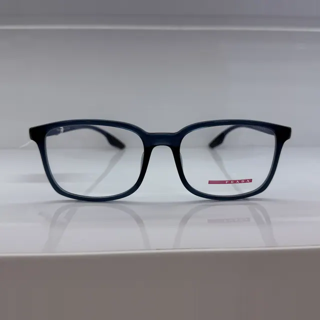 Prada Linea Rossa Square Acetate Eyeglasses, Navy, Men Eyeglasses by Prada Linea Rossa
