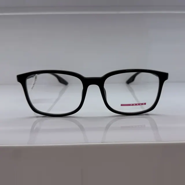 Prada Linea Rossa Square Acetate Eyeglasses, Black, Men Eyeglasses by Prada Linea Rossa