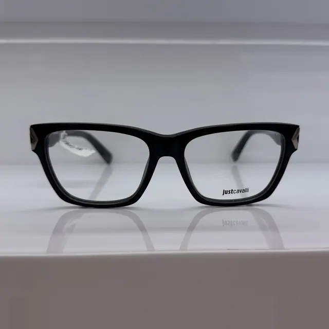 Just Cavalli Square Acetate Eyeglasses, Black, Women Eyeglasses by Just Cavalli