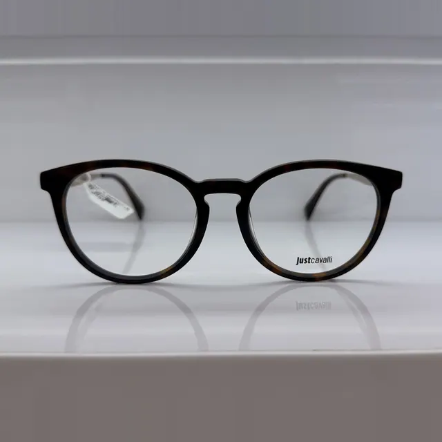 Just Cavalli Round Acetate Eyeglasses, Dark Tortoise, Women Eyeglasses by Just Cavalli