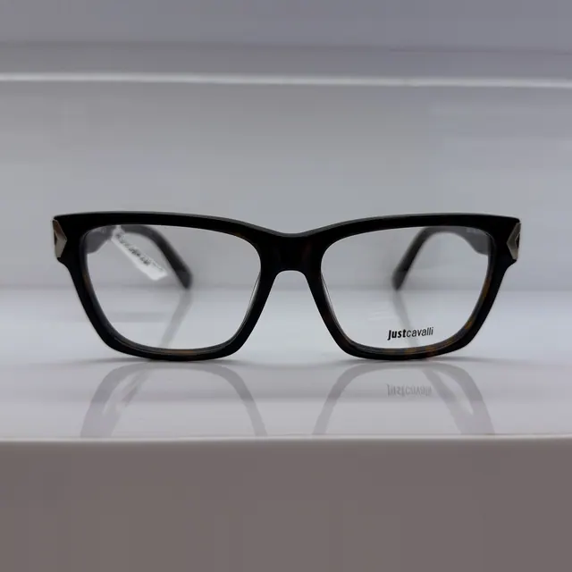 Just Cavalli Square Acetate Eyeglasses, Black 2, Women Eyeglasses by Just Cavalli