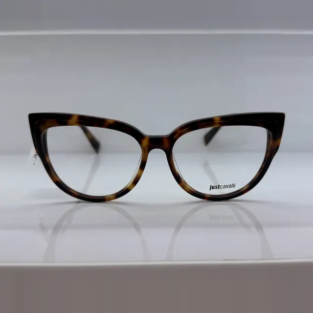 Just Cavalli Cat-eye Acetate Eyeglasses, Tortoise, Women Eyeglasses by Just Cavalli