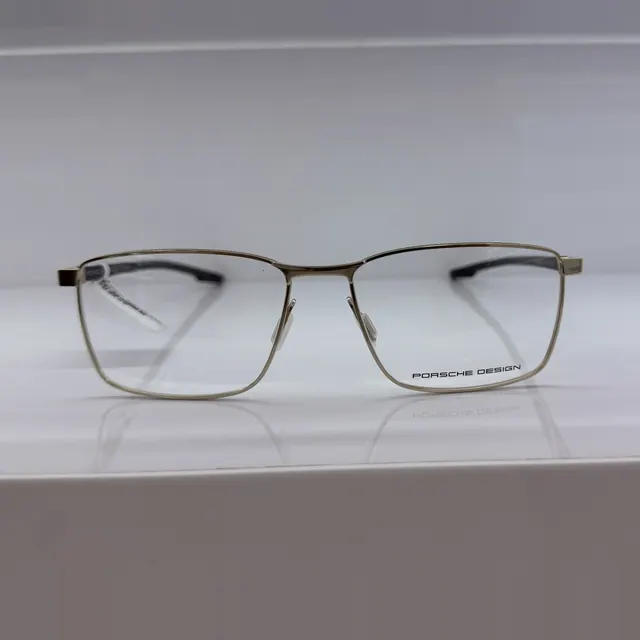 Porsche Design Rectangular Titanium Eyeglasses, Silver, Men Eyeglasses by Porsche Design