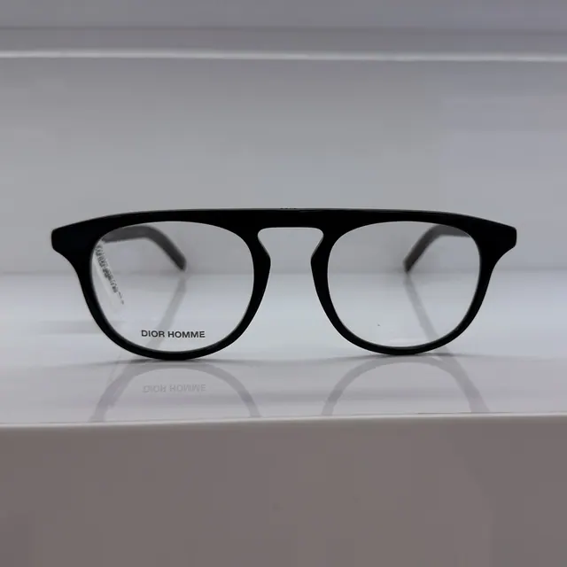 Dior Keyhole Round Acetate Eyeglasses, Black, Men Eyeglasses by Dior