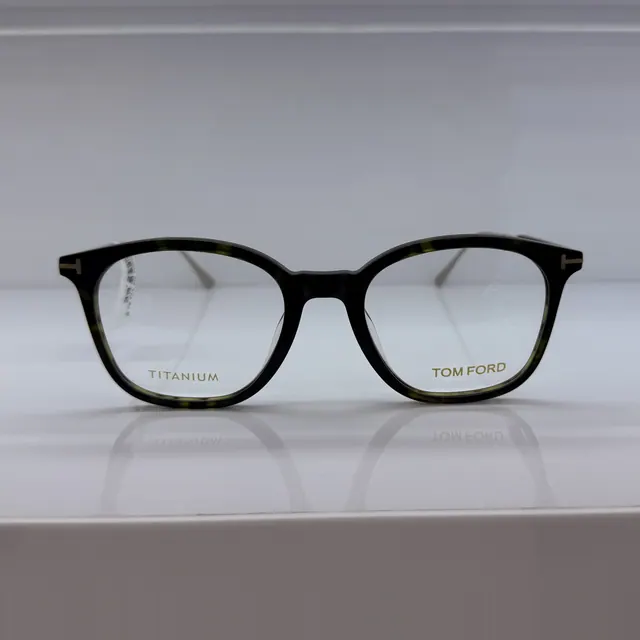 Tom Ford Square Acetate Eyeglasses, Dark Tortoise 2, Unisex Eyeglasses by Tom Ford