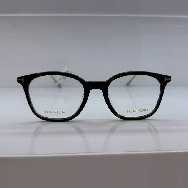 Tom Ford Square Acetate Eyeglasses, Black, Unisex Eyeglasses by Tom Ford
