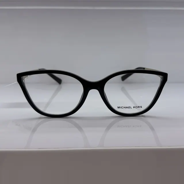 Michael Kors Cat-eye Acetate Eyeglasses, Black 2, Women Eyeglasses by Michael Kors