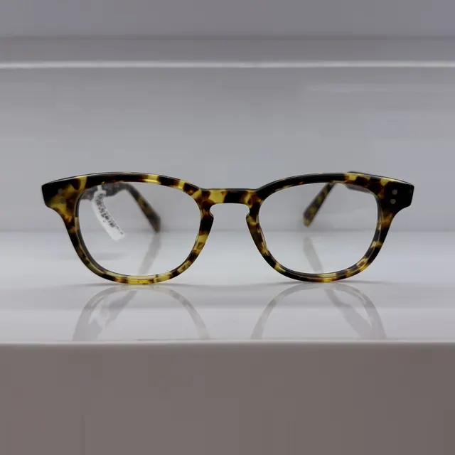Designer Collection Round Acetate Eyeglasses, Yellow Tortoise, Unisex Eyeglasses by Designer Collection