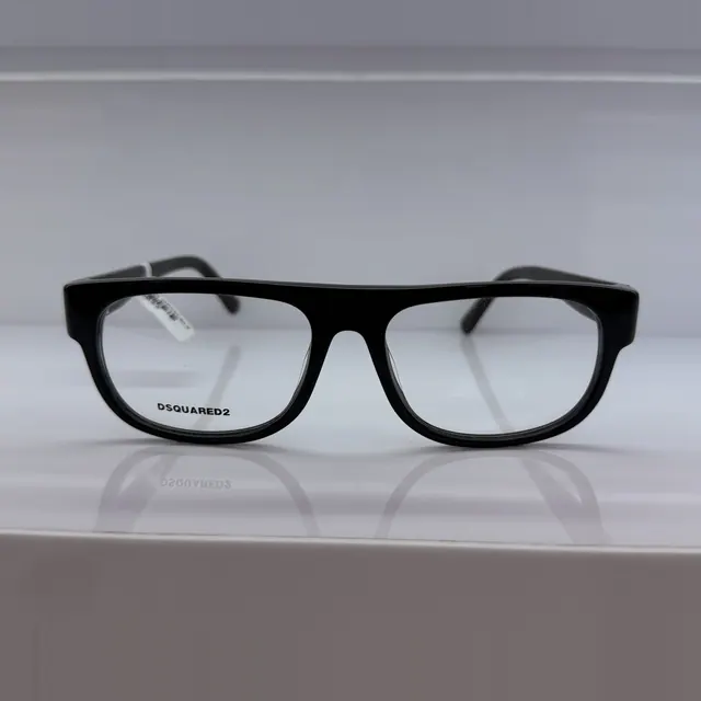 Dsquared2 Flat-top Acetate Eyeglasses, Black, Men Eyeglasses by Dsquared2