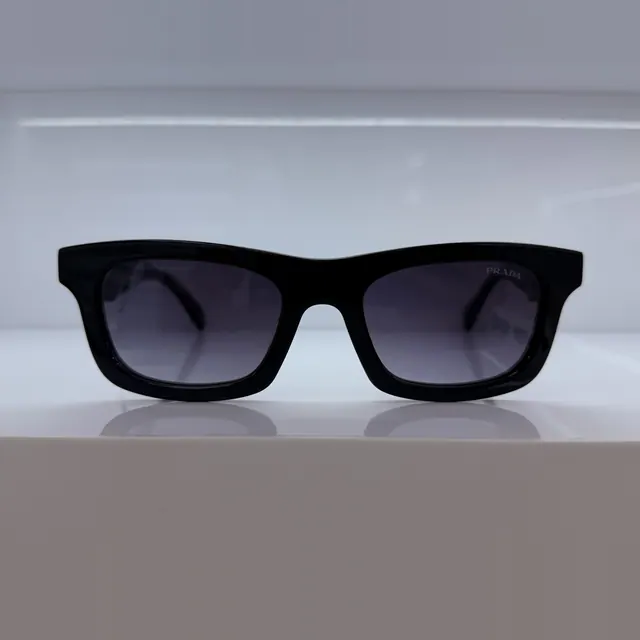 Prada Square Acetate Sunglasses, Black, Unisex Sunglasses by Prada