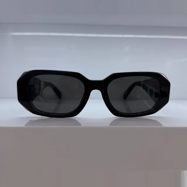 Prada Geometric Acetate Sunglasses, Black, Women Sunglasses by Prada