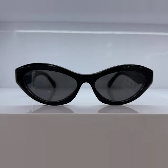 Prada Cat-eye Acetate Sunglasses, Black, Women Sunglasses by Prada