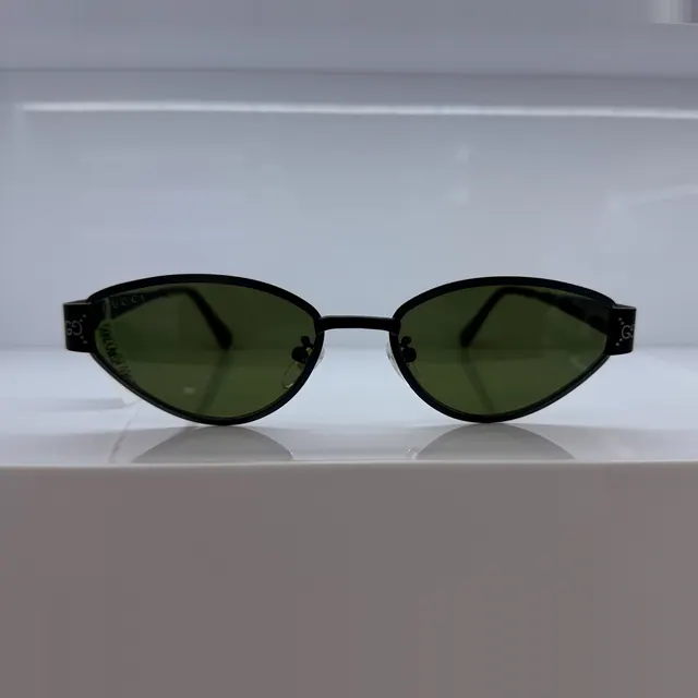 Gucci Cat-eye Metal Sunglasses, Black, Women Sunglasses by Gucci