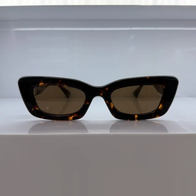 Gucci Rectangular Acetate Sunglasses, Tortoise, Women Sunglasses by Gucci