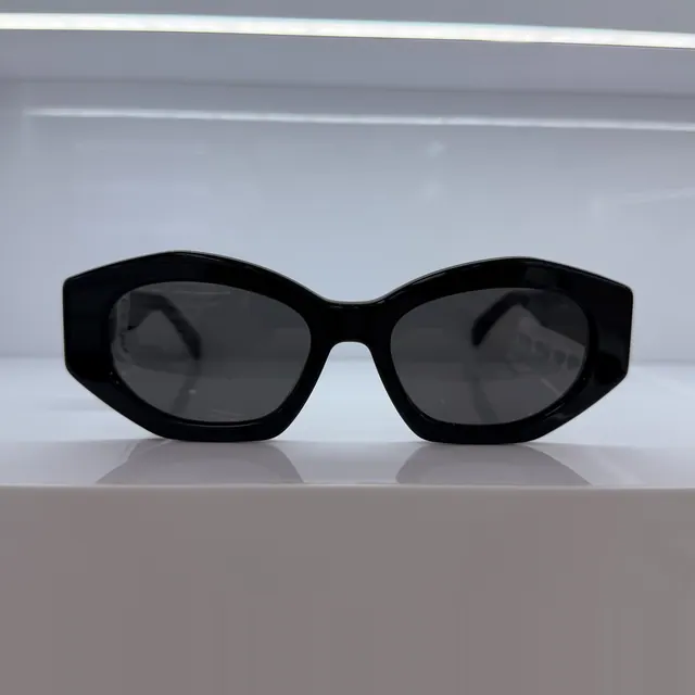 Designer Collection Geometric Acetate Sunglasses, Black, Women Sunglasses by Designer Collection
