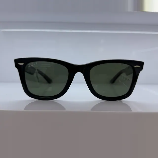 Ray-Ban Square Acetate Sunglasses, Black, Unisex Sunglasses by Ray-Ban
