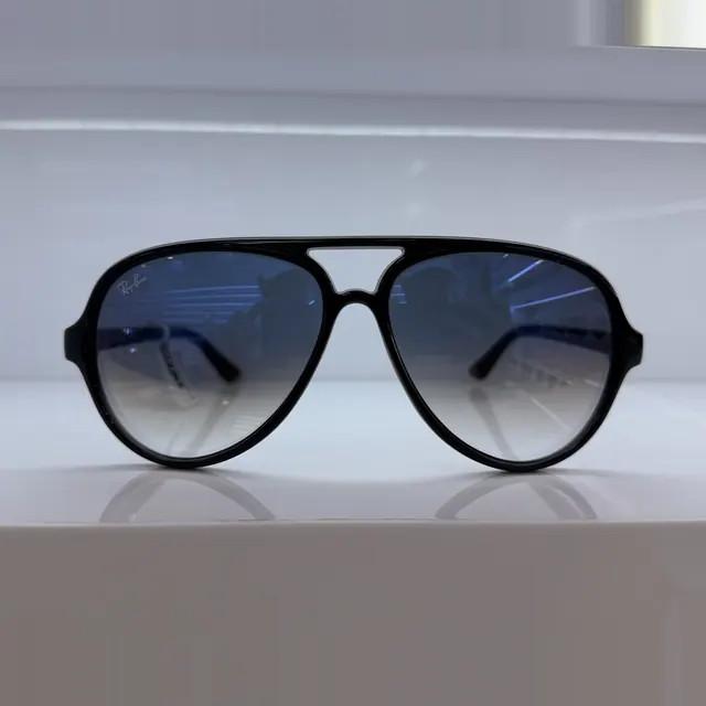 Ray-Ban Double-bridge Aviator Acetate Sunglasses, Black, Unisex Sunglasses by Ray-Ban