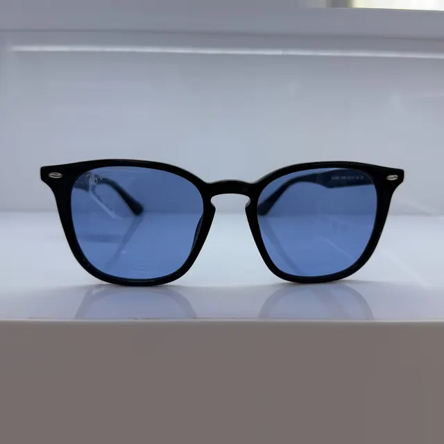 Ray-Ban Square Acetate Sunglasses, Black 2, Unisex Sunglasses by Ray-Ban