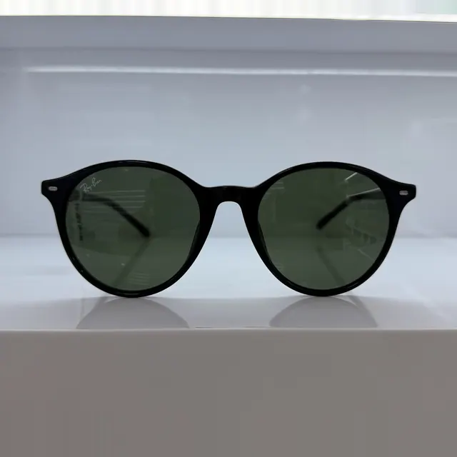 Ray-Ban Round Acetate Sunglasses, Black 2, Unisex Sunglasses by Ray-Ban