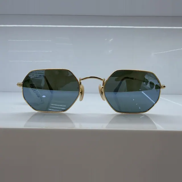 Ray-Ban Octagonal Metal Sunglasses, Gold, Unisex Sunglasses by Ray-Ban