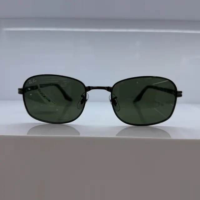 Ray-Ban Rectangular Metal Sunglasses, Black, Unisex Sunglasses by Ray-Ban