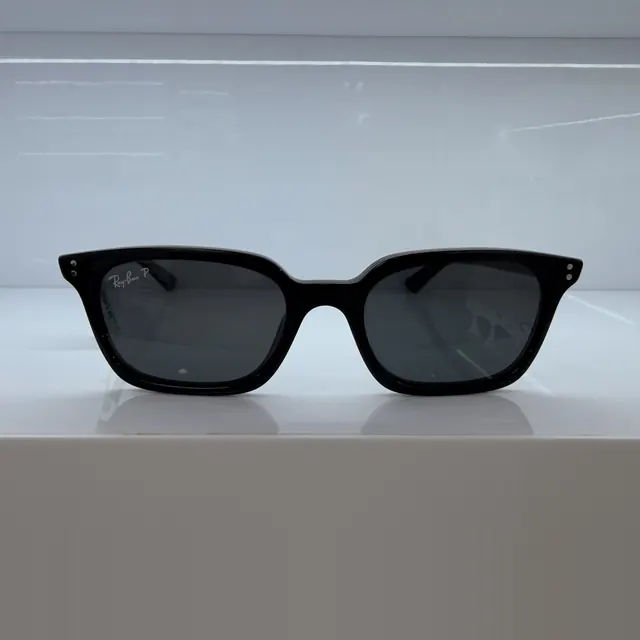 Ray-Ban Square Acetate Sunglasses, Black 3, Unisex Sunglasses by Ray-Ban