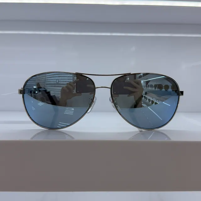 Designer Collection Aviator Metal Sunglasses, Silver, Unisex Sunglasses by Designer Collection