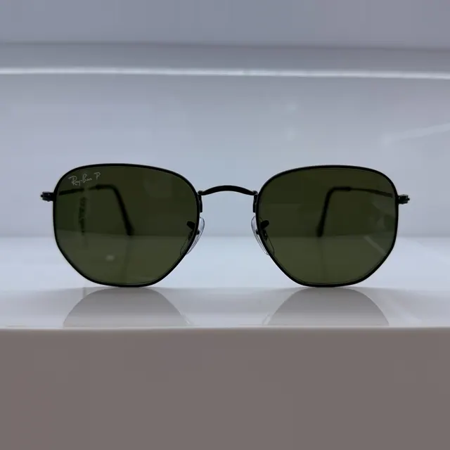 Ray-Ban Hexagonal Metal Sunglasses, Black, Unisex Sunglasses by Ray-Ban