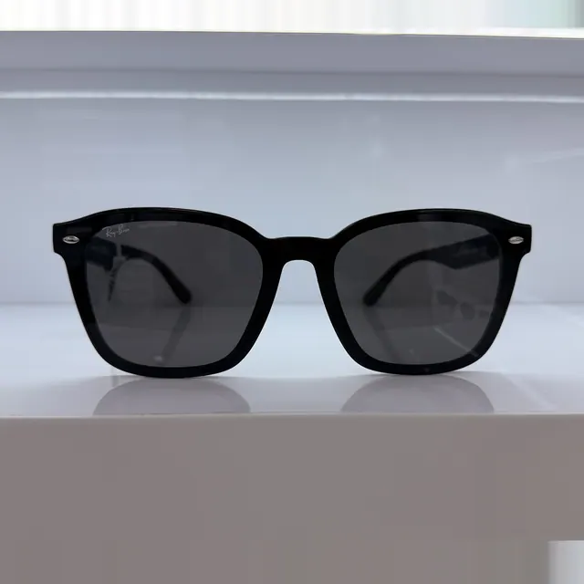 Ray-Ban Square Acetate Sunglasses, Black 4, Unisex Sunglasses by Ray-Ban