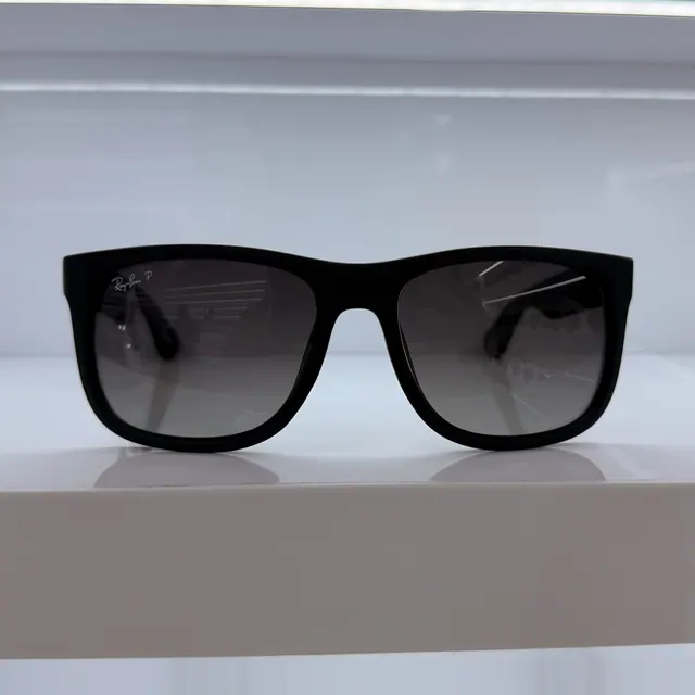 Ray-Ban Square Acetate Sunglasses, Black 7, Unisex Sunglasses by Ray-Ban