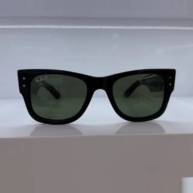Ray-Ban Square Acetate Sunglasses, Black 8, Unisex Sunglasses by Ray-Ban