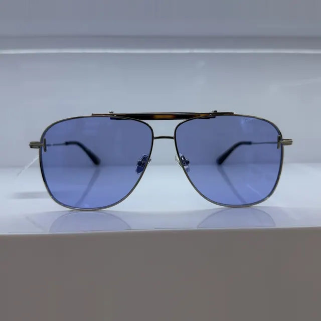 Tom Ford Navigator Metal Sunglasses, Gunmetal, Men Sunglasses by Tom Ford
