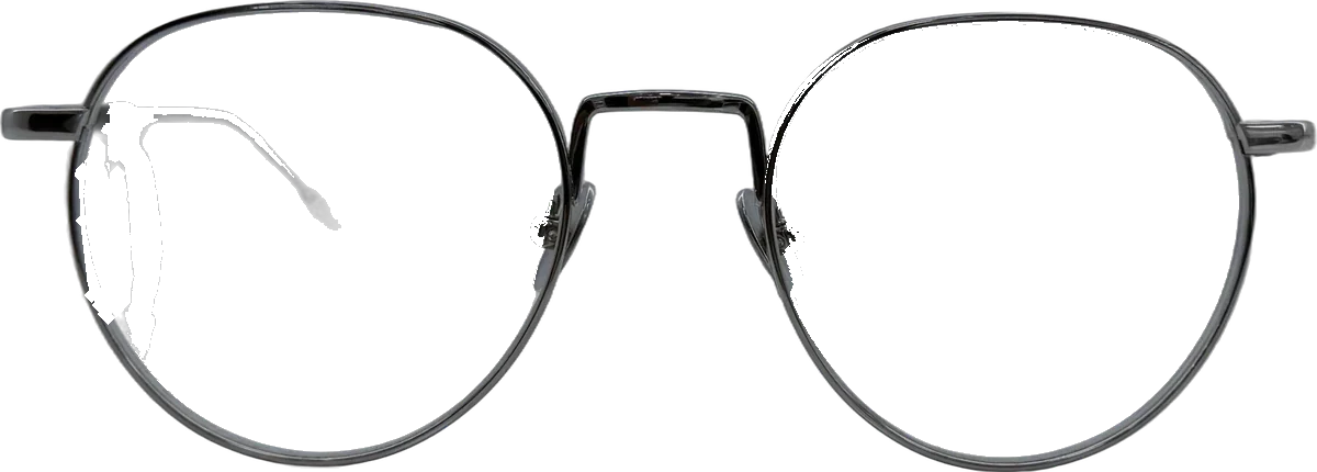 Montblanc Round Metal Eyeglasses, Silver frame