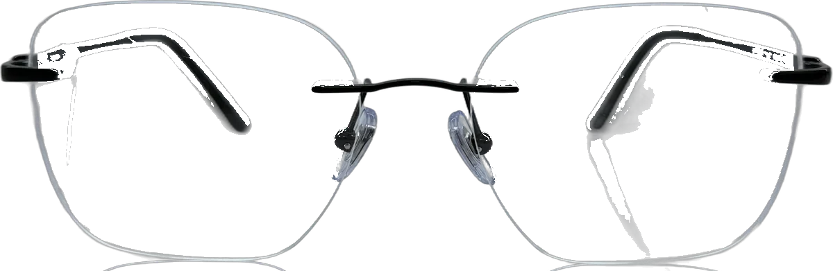 Ray-Ban Rimless Eyeglasses, Black Temples frame
