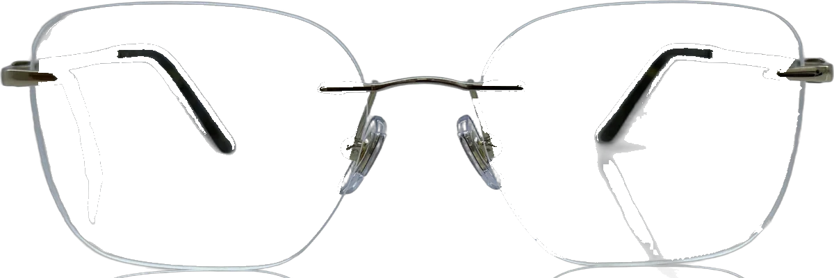 Ray-Ban Rimless Eyeglasses, Silver frame